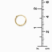 C LUXE by Claire's 18kt Gold Plated 8mm & 12mm Clicker Hoop Earrings - 2 Pack
