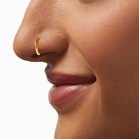 22G Gold-tone Sterling Silver Cubic Zirconia Star Stud & Nose Rings - 3 Pack
