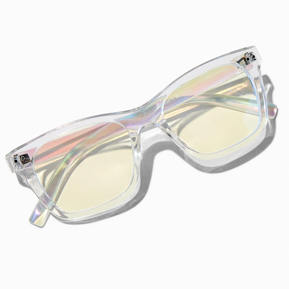 Holographic Retro Clear Lens Frames