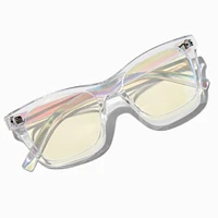 Holographic Retro Clear Lens Frames