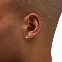 C LUXE by Claire's Sterling Silver Cubic Zirconia Tri-Ball Stud Earrings