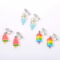 Glitter Ice Pop & Ice Cream Clip-On Earrings - 3 Pack