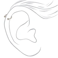 Silver-tone Titanium 16G Mixed Cartilage Earrings - 3 Pack