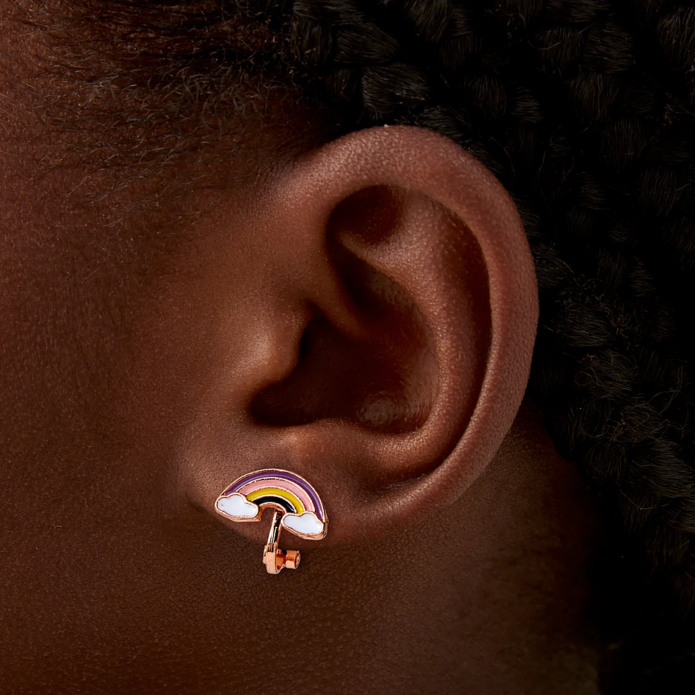 Purple Unicorn Clip-On Stud Earrings - 6 Pack 