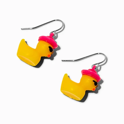 Glow in the Dark Yeehaw Rubber Duck Drop Earrings
