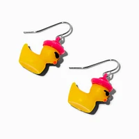 Glow in the Dark Yeehaw Rubber Duck Drop Earrings