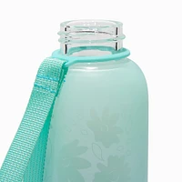 Green & Purple Ombré Floral Water Bottle
