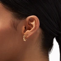 Gold Embellished Earrings Set - 6 Pack