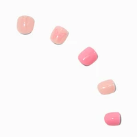 Claire's Club Pink Butterfly Glitter Press On Vegan Faux Nail Set - 10 Pack