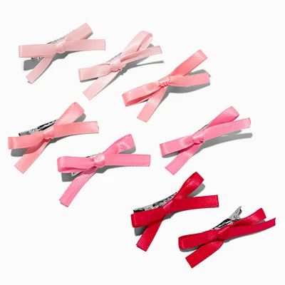 Pink Mini Hair Bows - 8 Pack