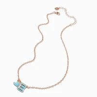 Bubble Initial Heart Pendant Necklace