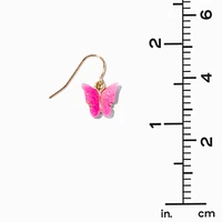 Glow in the Dark Butterfly 1" Drop Earrings - 3 Pack
