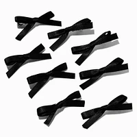 Black Mini Hair Bows - 8 Pack 