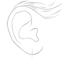 C LUXE by Claire's Sterling Silver 10mm Tube Hoop Earrings