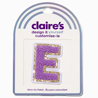 Purple E Initial Stick-On Patch
