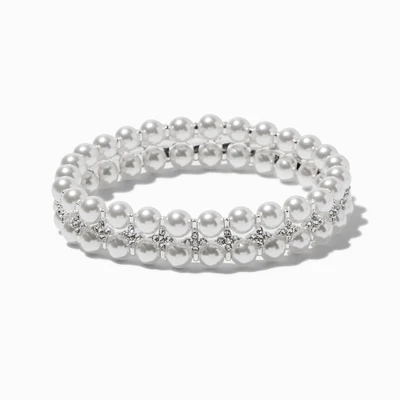 Double Pearl Stretch Bracelet 