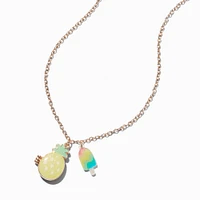 Claire's Club Pineapple Locket Pendant Necklace