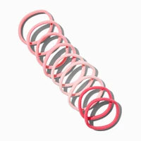 Tonal Pink Rolled Hair Ties - 12 Pack