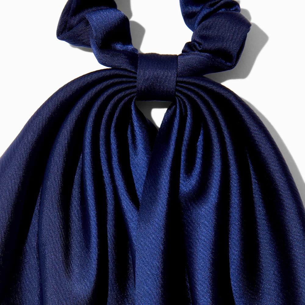 Navy Small Hair Scrunchie Scarf