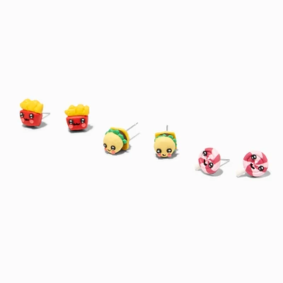 Fast Food Stud Earrings - 3 Pack