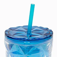 Blue Ombré Faceted Tumbler