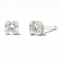 Round Diamond Stud Earrings 1/10 ct. tw. 14kt White Gold