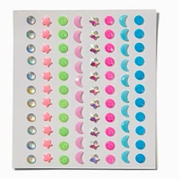 Glow in the Dark Hair Gems - 80 Pack