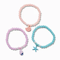 Claire's Club Beach Beaded Stretch Bracelets - 3 Pack