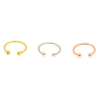 Mixed Metal Faux Hoop Nose Rings - 3 Pack