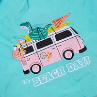 "It's Beach Day" Retro Van Teal Tote Bag