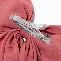 Boho Rose Long Tail Hair Bow Clip