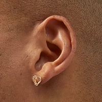 Gold-tone Cubic Zirconia Heart Pendant Necklace & Stud Earrings Set 