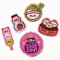 Cute Asian Food Stick-On Patches - 5 Pack