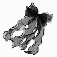 Black Fairy Long Tail Hair Bow Clip