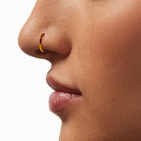 18G 18k Yellow Gold Plated Titanium Stud & Hoop Nose Jewelry Set - 3 Pack