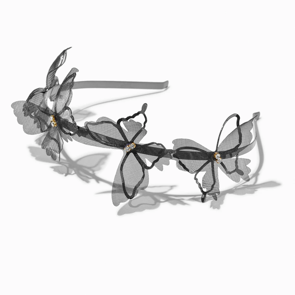 Organza Butterfly Double Row Headband
