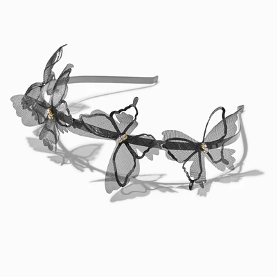 Organza Butterfly Double Row Headband