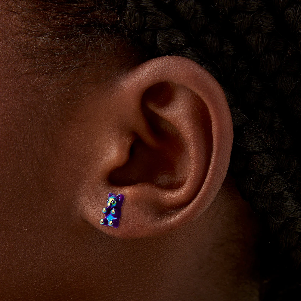 Gummy Bears® Iridescent Stud Earrings - 6 Pack