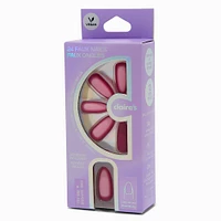 Red Outline Long Almond Vegan Faux Nail Set - 24 Pack