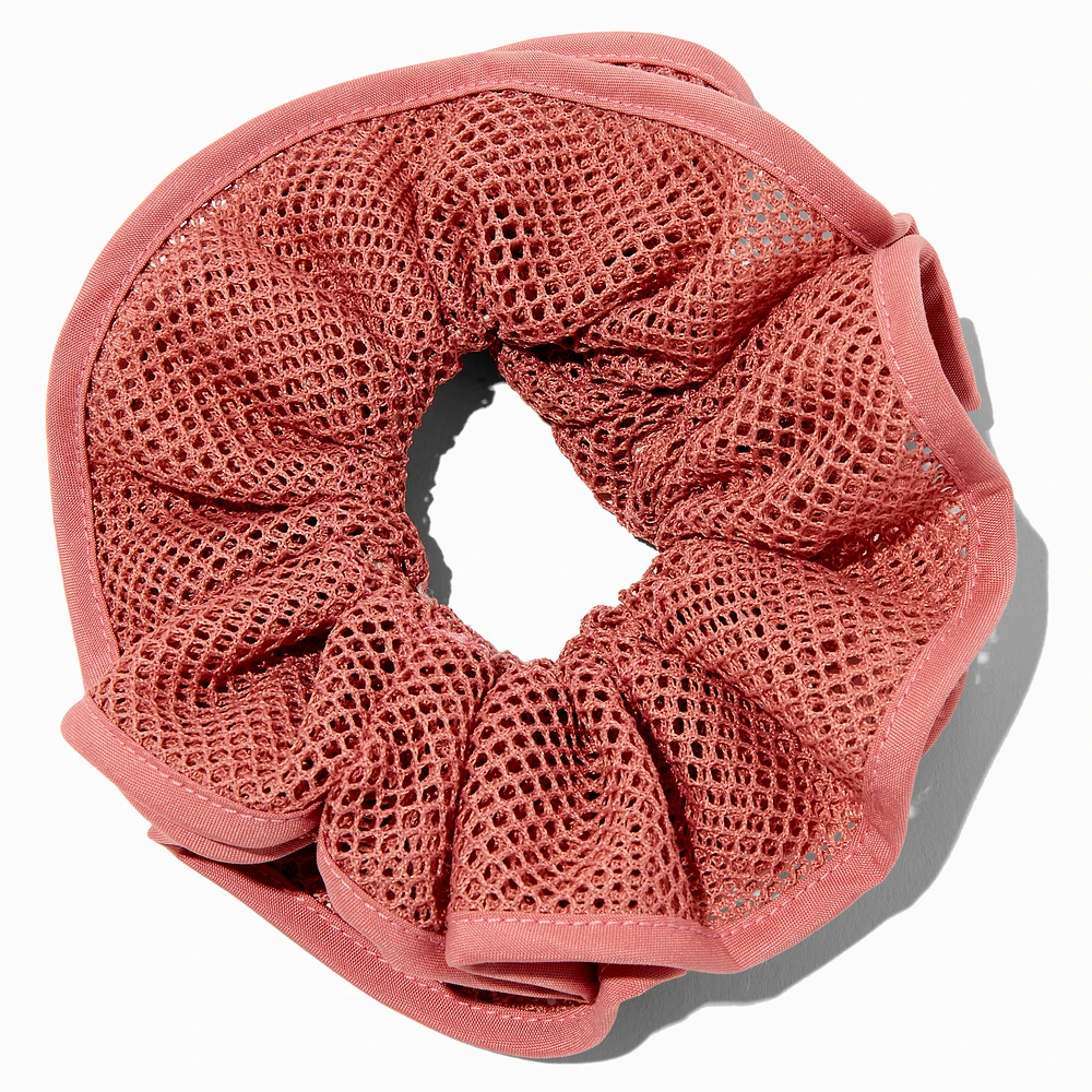 Mauve Mesh Hair Scrunchie