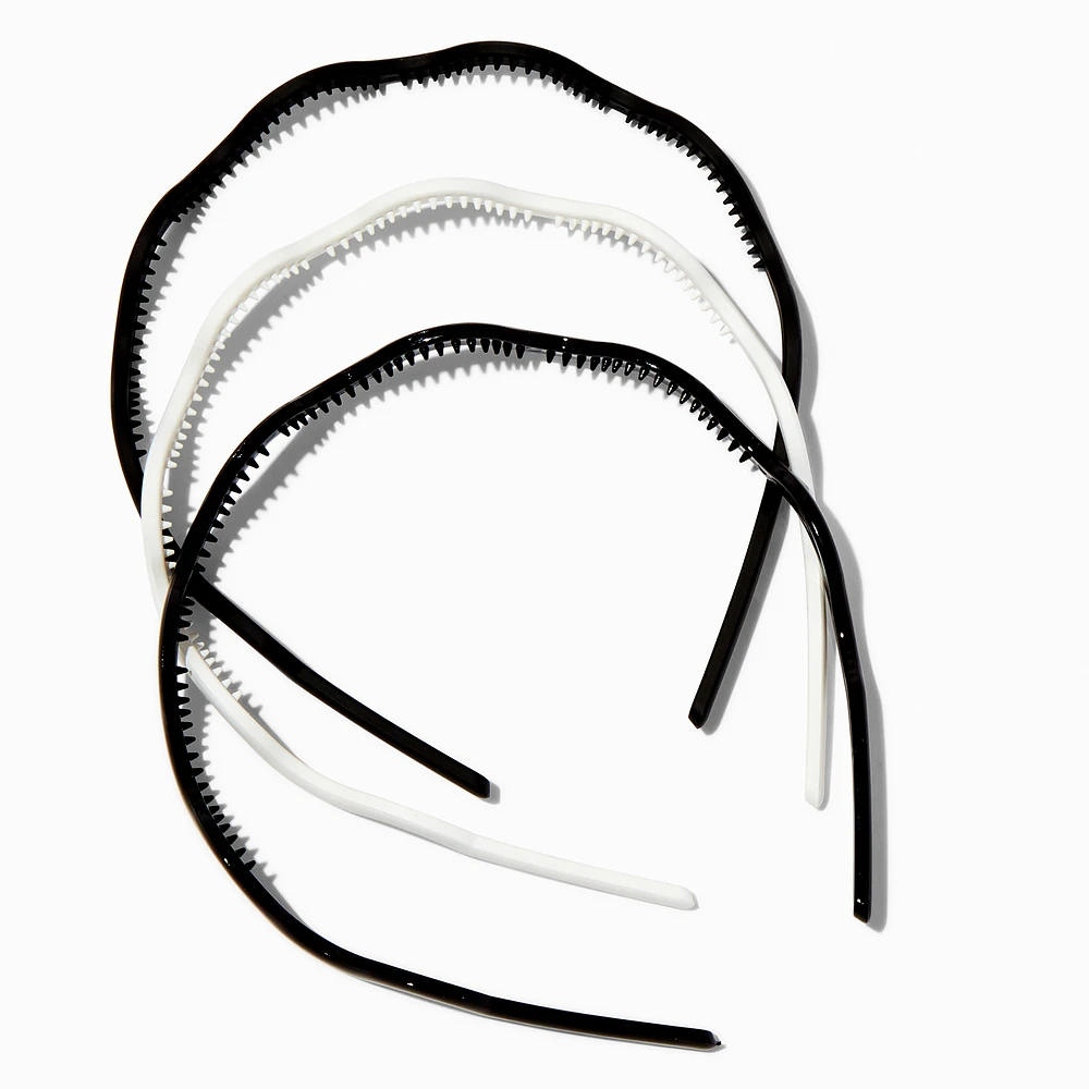 Black & White Zigzag Headbands - 3 Pack