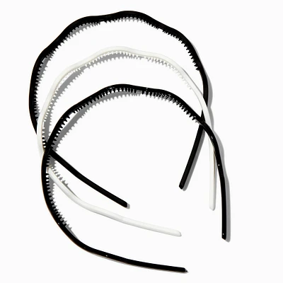 Black & White Zigzag Headbands - 3 Pack