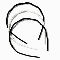 Black & White Zigzag Headbands - 3 Pack