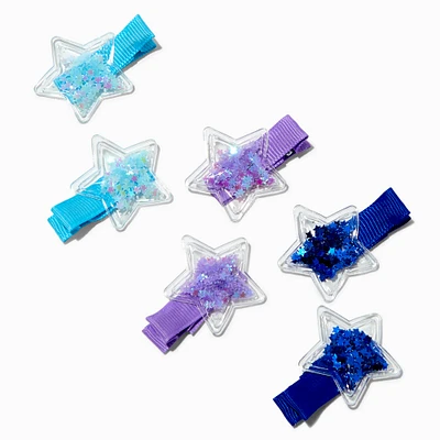 Claire's Club Star Shaker Hair Clips - 6 Pack