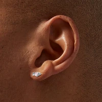 Pink Arrow Heart Stud Earrings