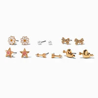T H E M E x Claire's Gold-tone Stud Earrings - 6 Pack