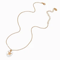 Opal & Gold-tone Enamel Starfish Pendant Necklace