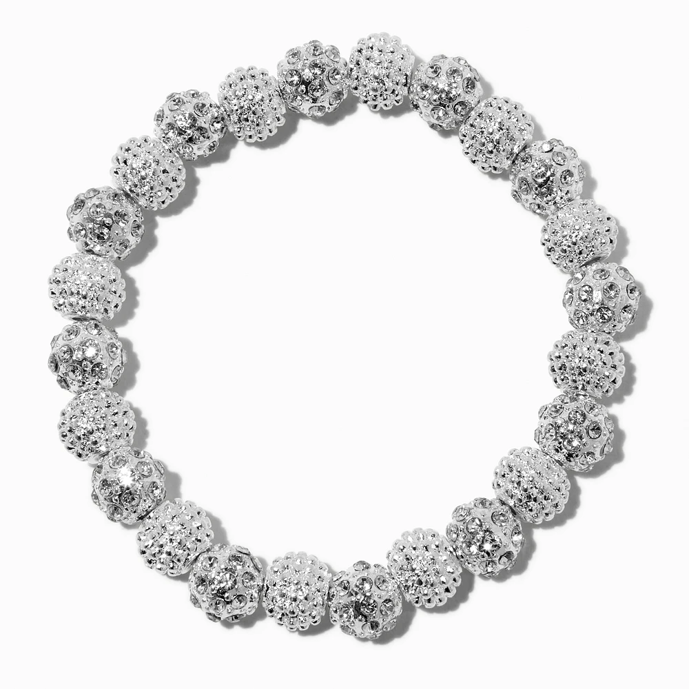 Silver-tone Fireball Stretch Bracelet 