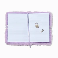 Bling Star Purple Furry Lock Diary
