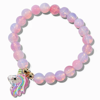 Glitter Unicorn Beaded Stretch Bracelet 